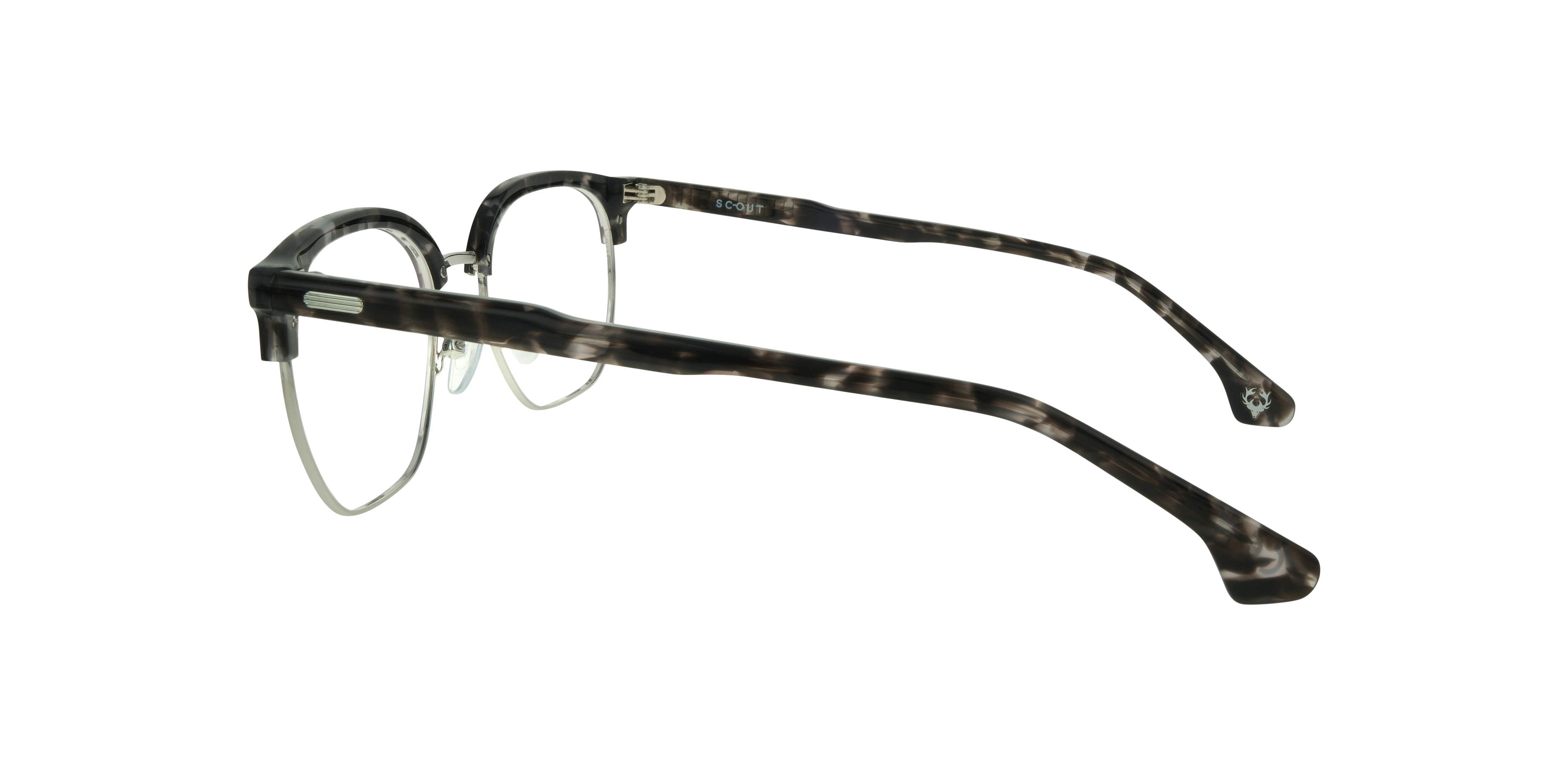 Keegan Havana Grey & Silver MetalEyeglass Frames for Glasses Direct, Side View