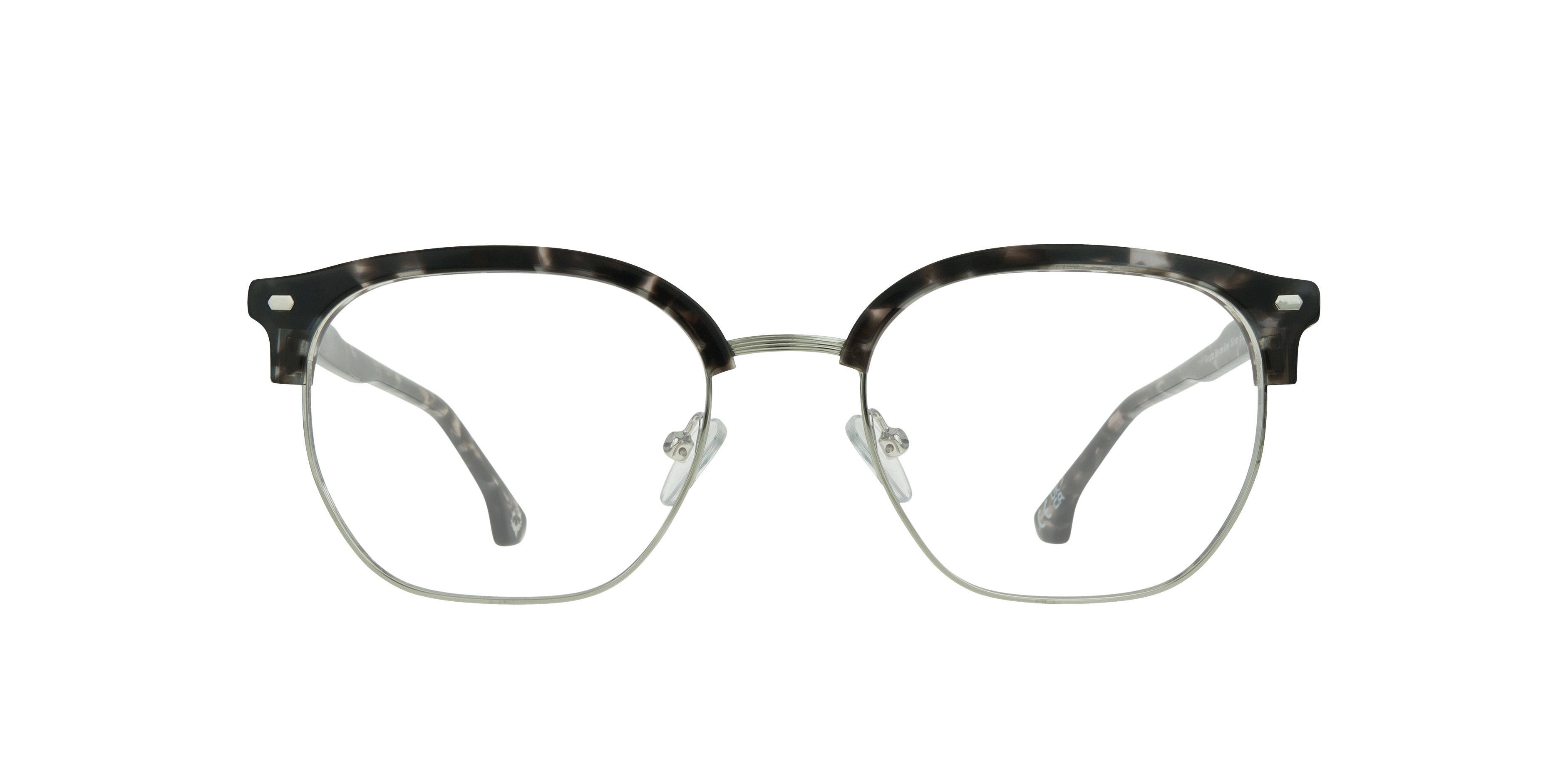 Keegan Havana Grey & Silver MetalEyeglass Frames for Glasses Direct, Front View