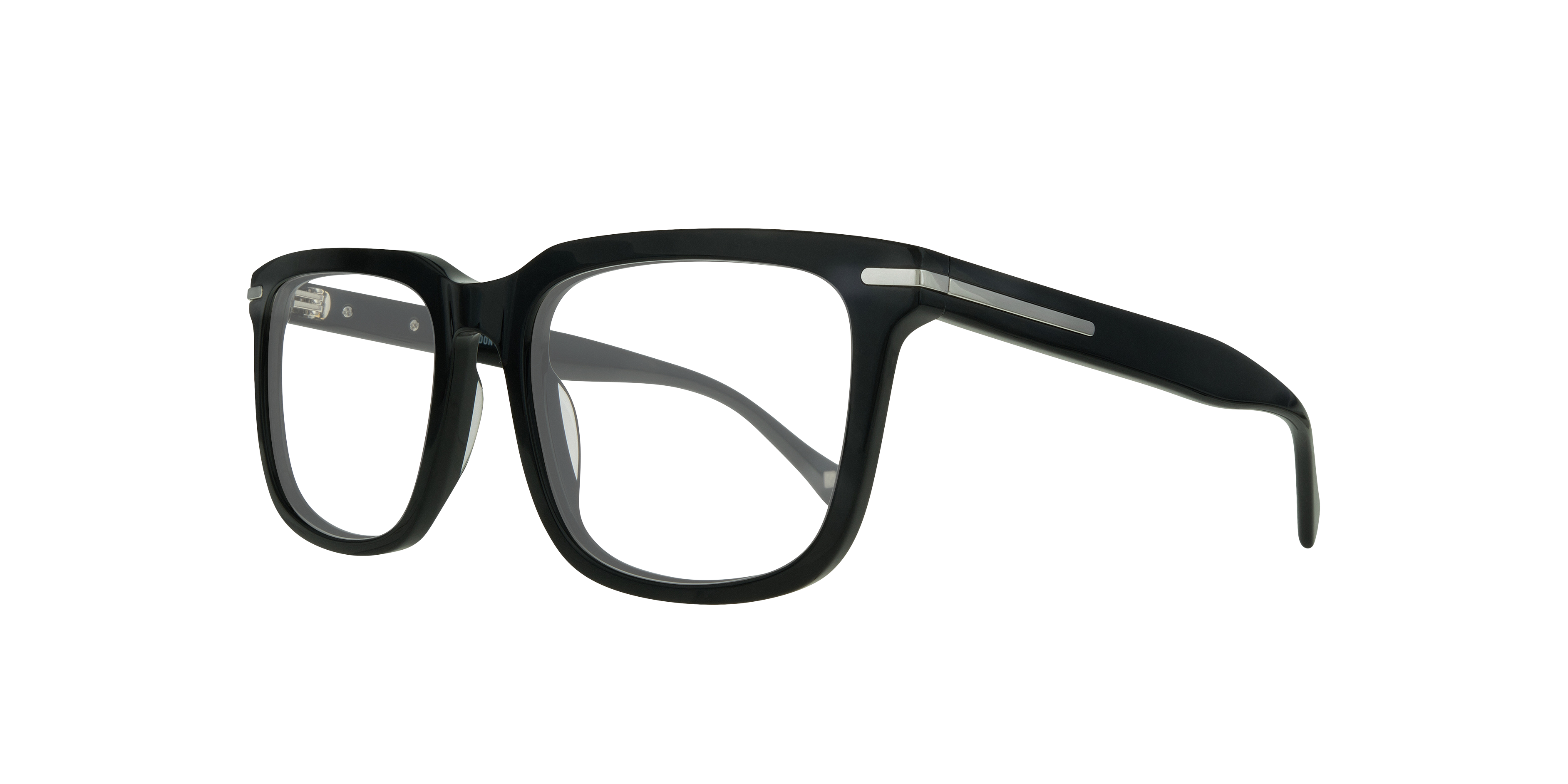 Kenton Black AcetateEyeglass Frames for Glasses Direct, Angle View
