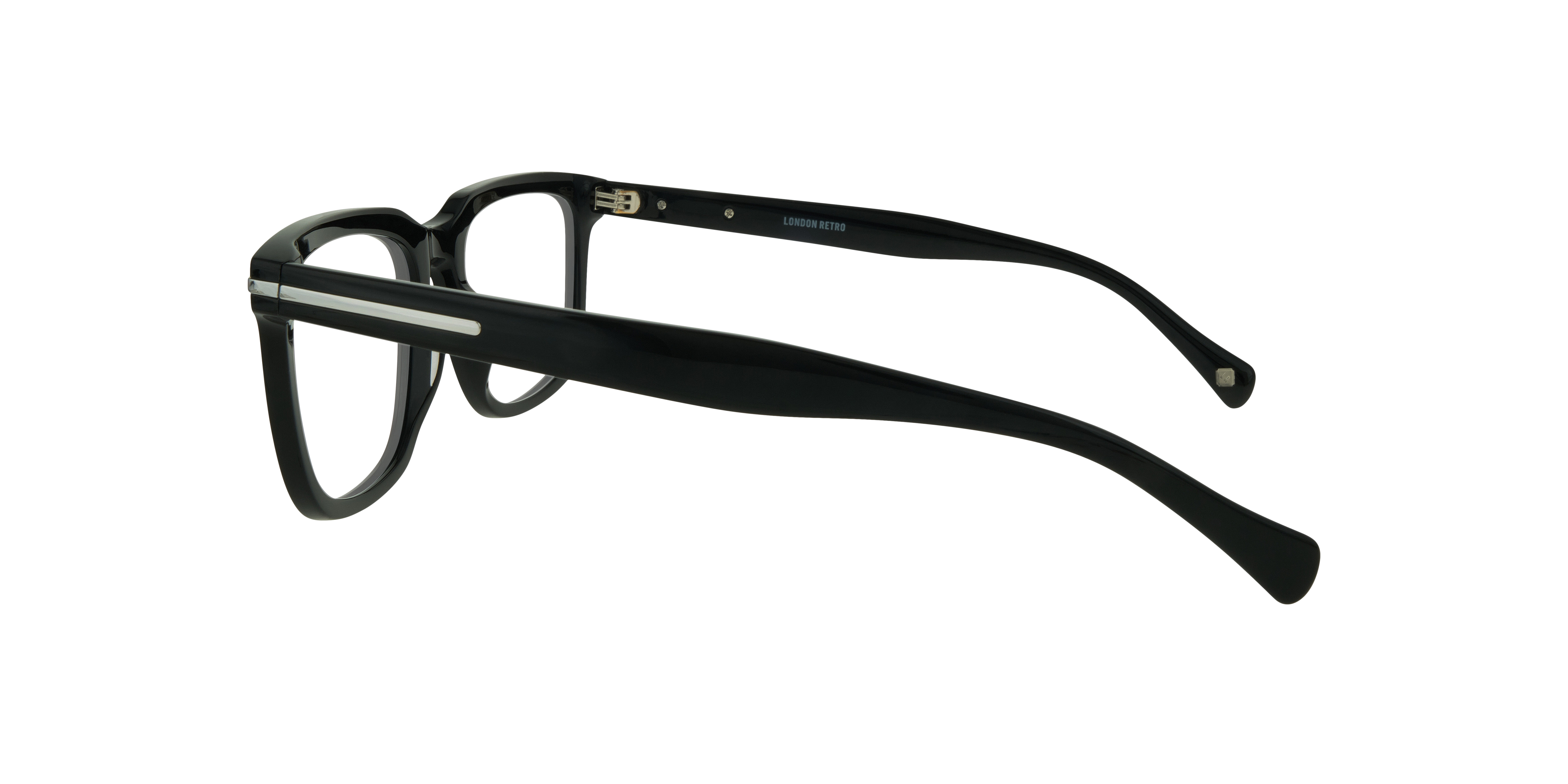 Kenton Black AcetateEyeglass Frames for Glasses Direct, Side View