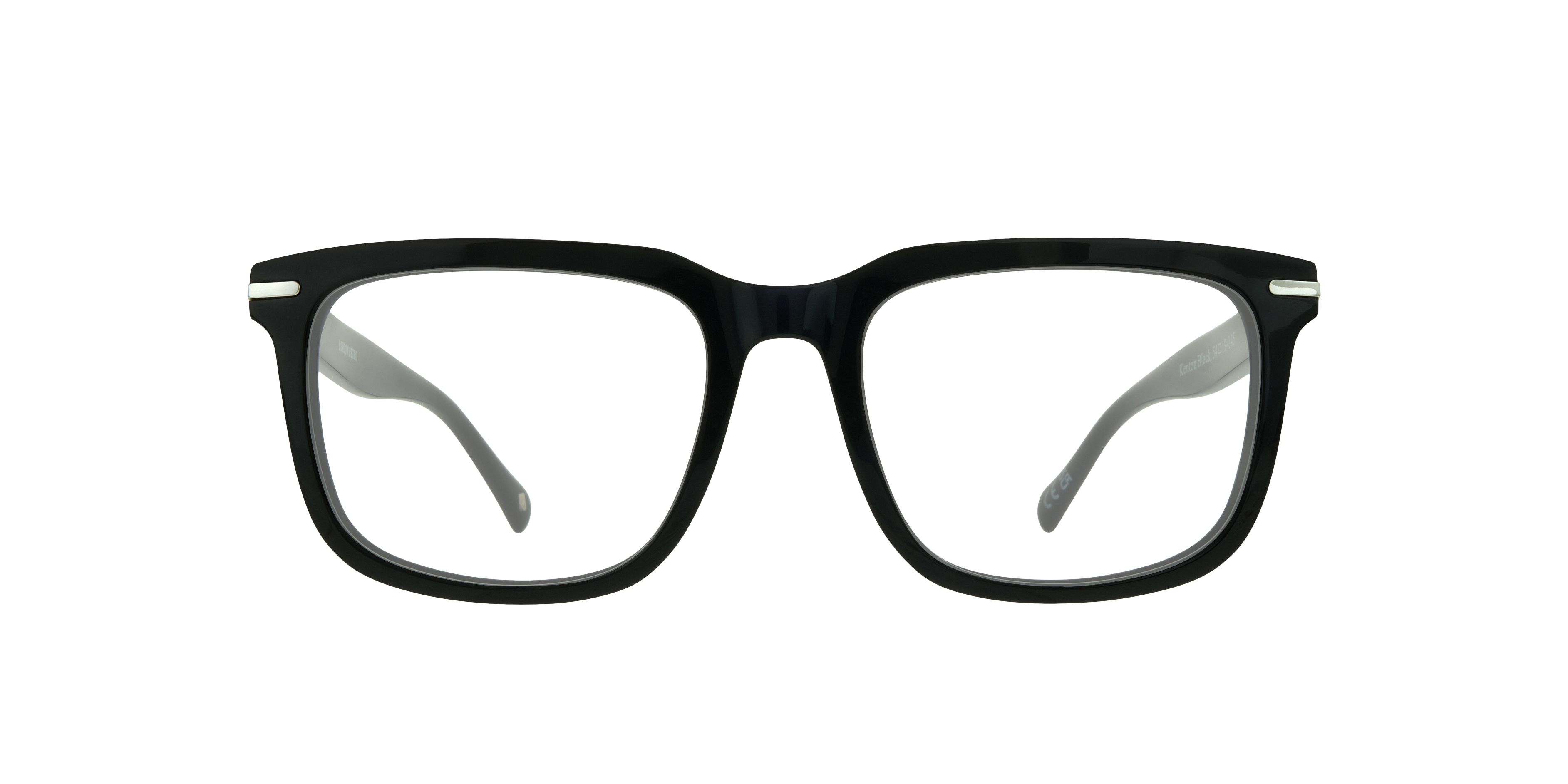 Kenton Black AcetateEyeglass Frames for Glasses Direct, Front View