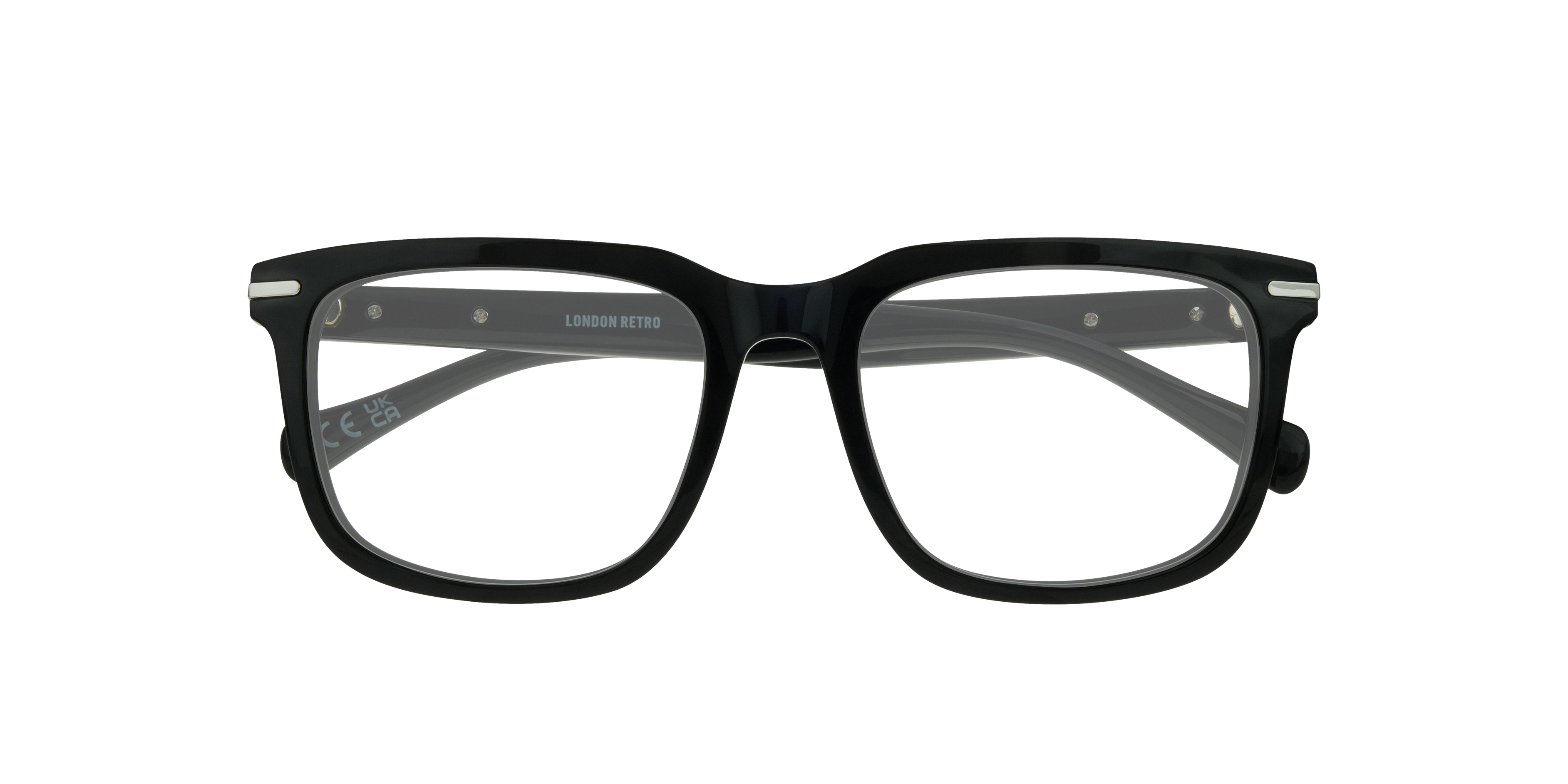 Kenton Black AcetateEyeglass Frames for Glasses Direct, Closed View