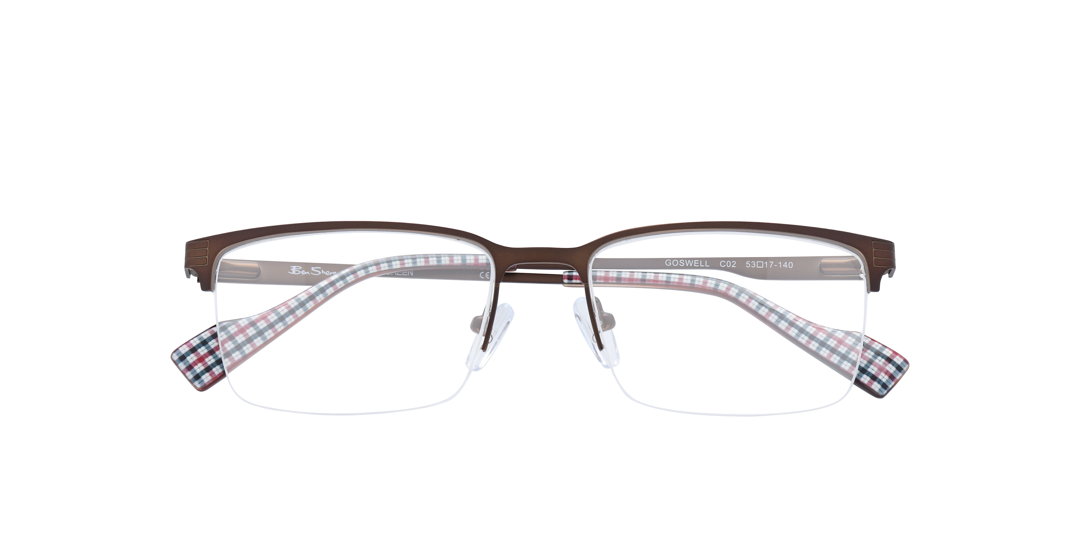 Goswell Brown AcetateSunglass Frames for Glasses Direct, Closed View