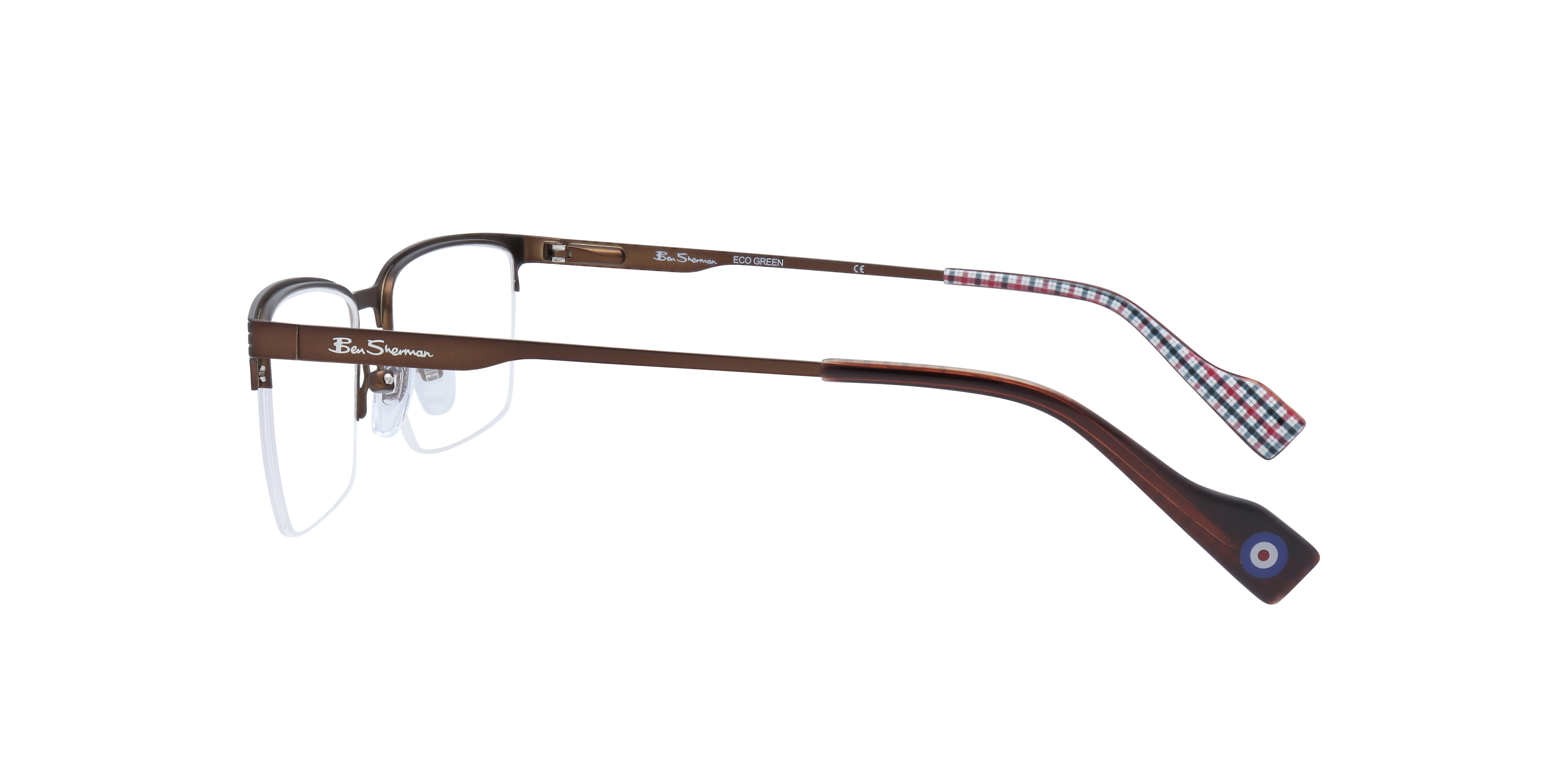 Goswell Brown AcetateSunglass Frames for Glasses Direct, Side View