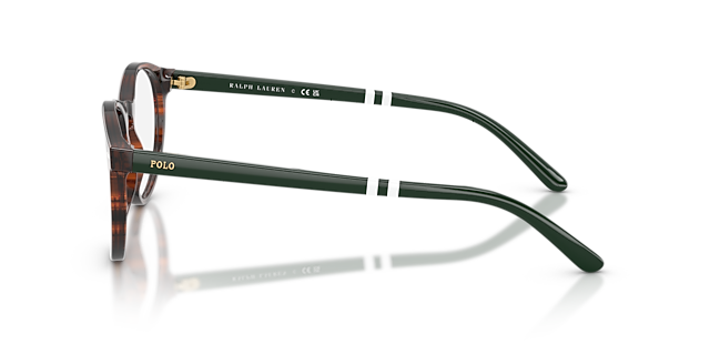 PH2297 Shiny Striped Brown AcetateEyeglass Frames for Glasses Direct, Side View