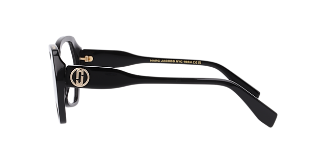 Marc 812 Black AcetateEyeglass Frames for Glasses Direct, Side View