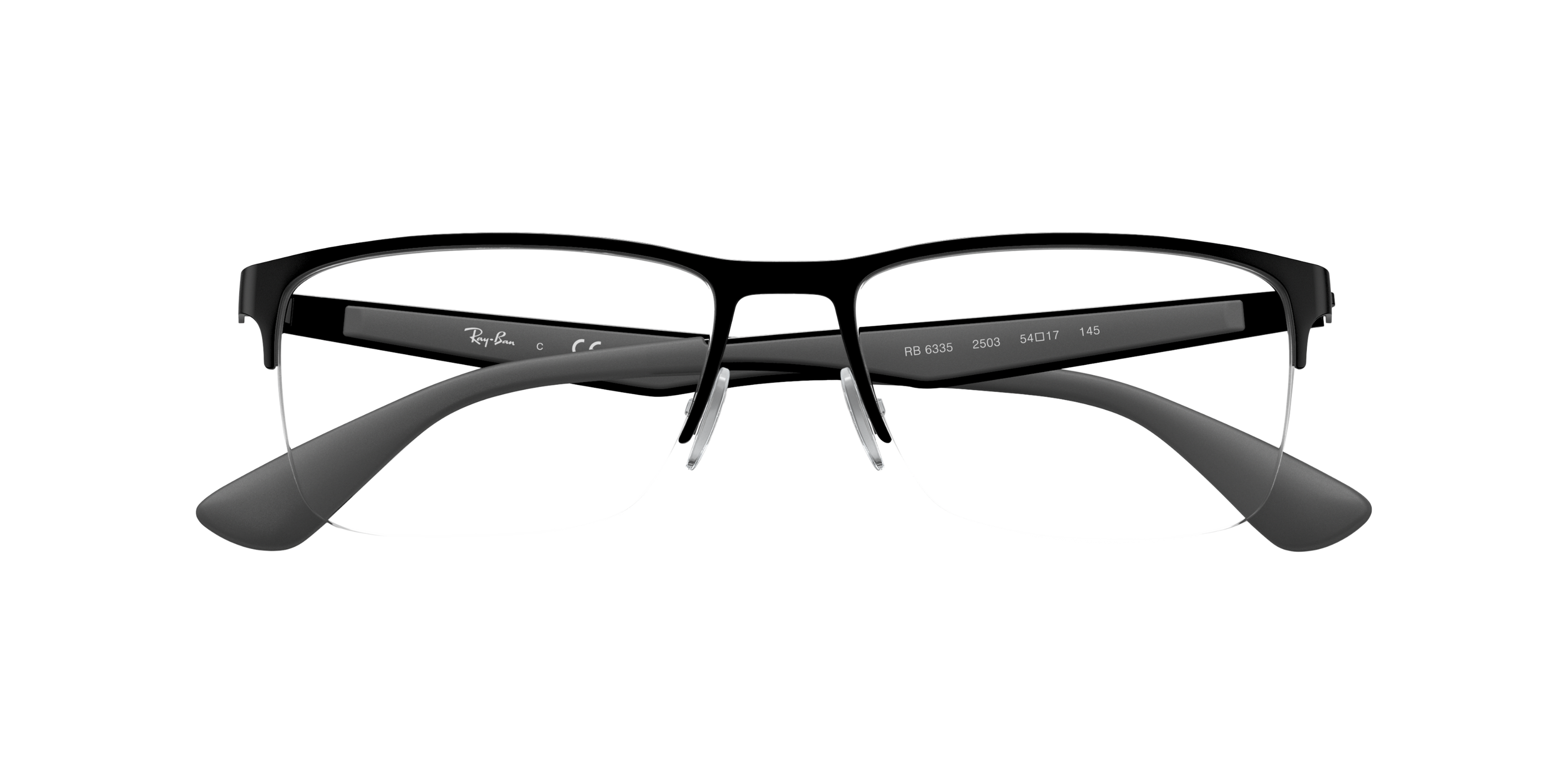 RB6335 Black MetalEyeglass Frames for Glasses Direct, Closed View