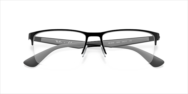 RB6335 Black MetalEyeglass Frames for Glasses Direct, Closed View