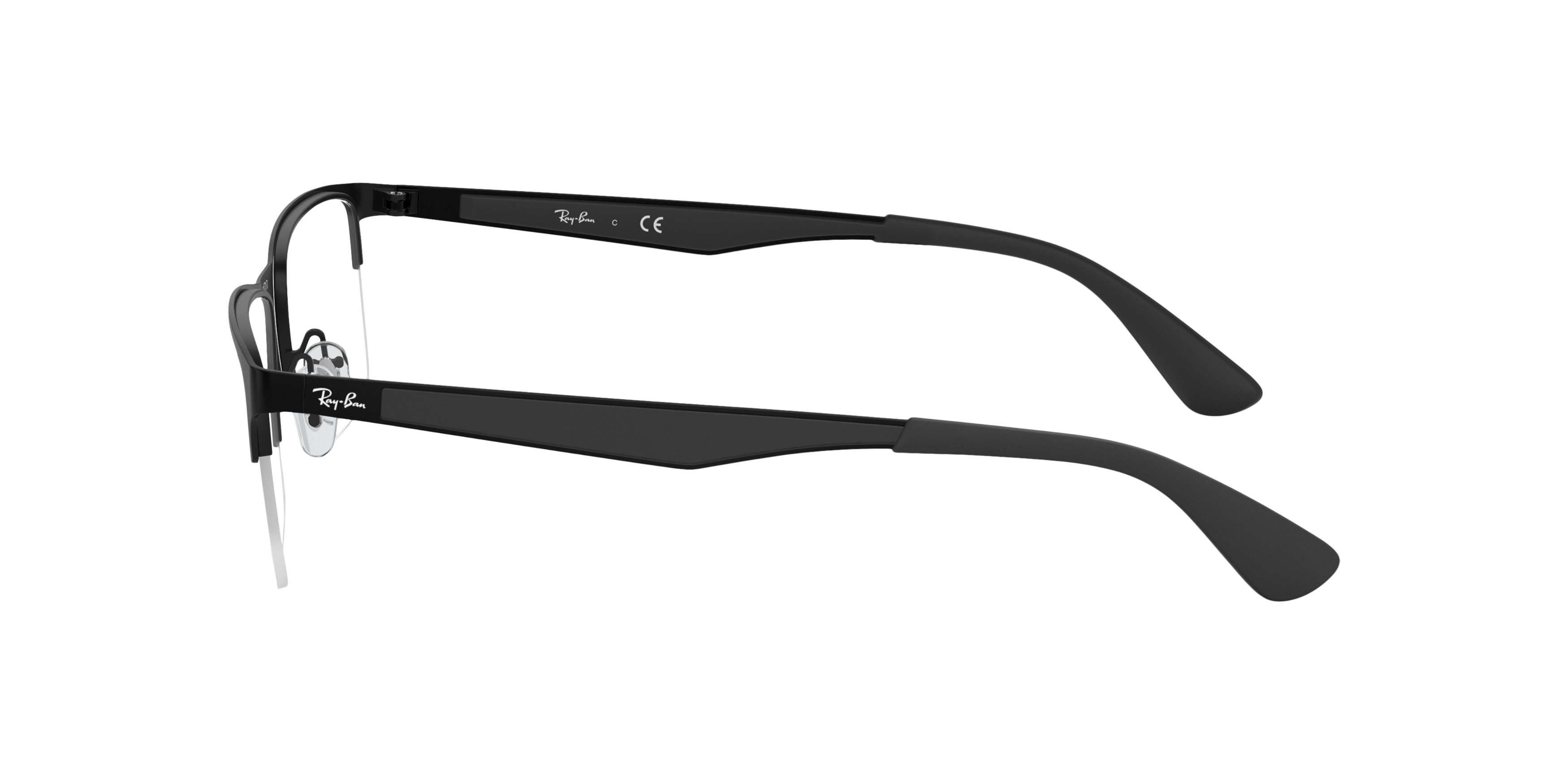 RB6335 Black MetalEyeglass Frames for Glasses Direct, Side View