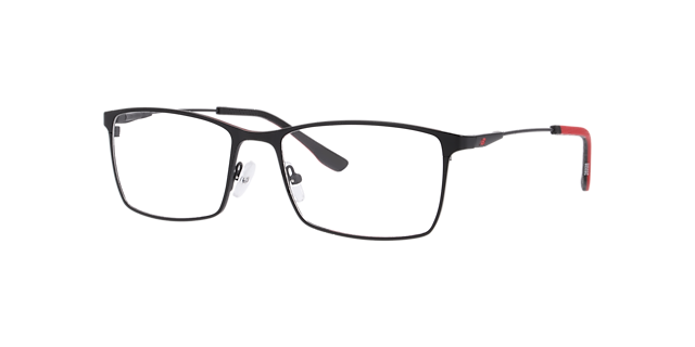 Nb4203 Black Red MetalEyeglass Frames for Glasses Direct, Angle View