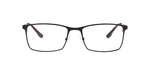 Nb4203 Black Red MetalEyeglass Frames for Glasses Direct, Front View