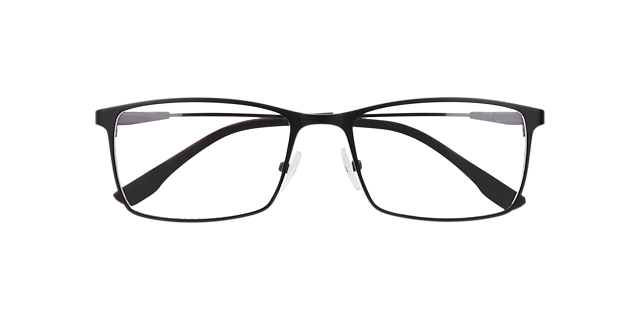 Nb4203 Black Red MetalEyeglass Frames for Glasses Direct, Closed View