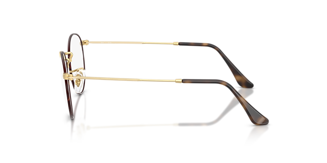 RB3447V Matte Havana On Matte Arista Gold MetalEyeglass Frames for Glasses Direct, Side View