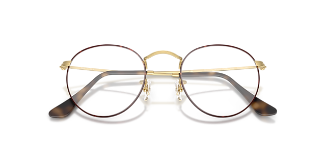 RB3447V Matte Havana On Matte Arista Gold MetalEyeglass Frames for Glasses Direct, Closed View