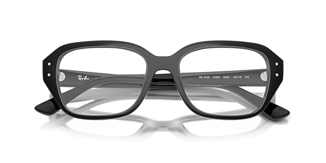 RB7258 Black PlasticEyeglass Frames for Glasses Direct, Closed View