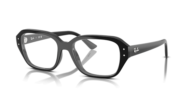 RB7258 Black PlasticEyeglass Frames for Glasses Direct, Angle View