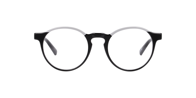 Marcel Grey On Black AcetateEyeglass Frames for Glasses Direct, Front View