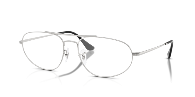 Explorer IV Optics Silver MetalEyeglass Frames for Glasses Direct, Angle View