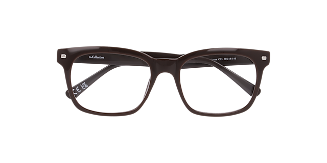 Mason Dark Brown PlasticEyeglass Frames for Glasses Direct, Closed View