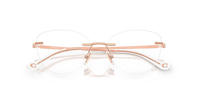 HC5185 Shiny Rose Gold MetalEyeglass Frames for Glasses Direct, Closed View