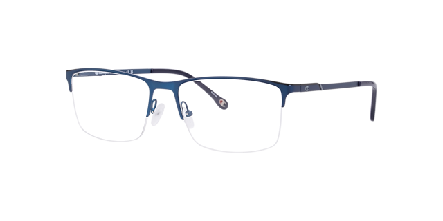 Cu4016 Blue MetalEyeglass Frames for Glasses Direct, Angle View