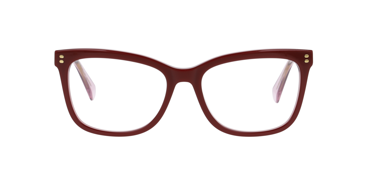 Polaroid Women's Red Rectangle Acetate Eyeglasses Online - Full Rim - Pld D586