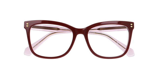 PLD D586 Red AcetateEyeglass Frames for Glasses Direct, Closed View