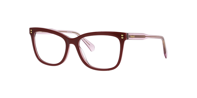 PLD D586 Red AcetateEyeglass Frames for Glasses Direct, Angle View