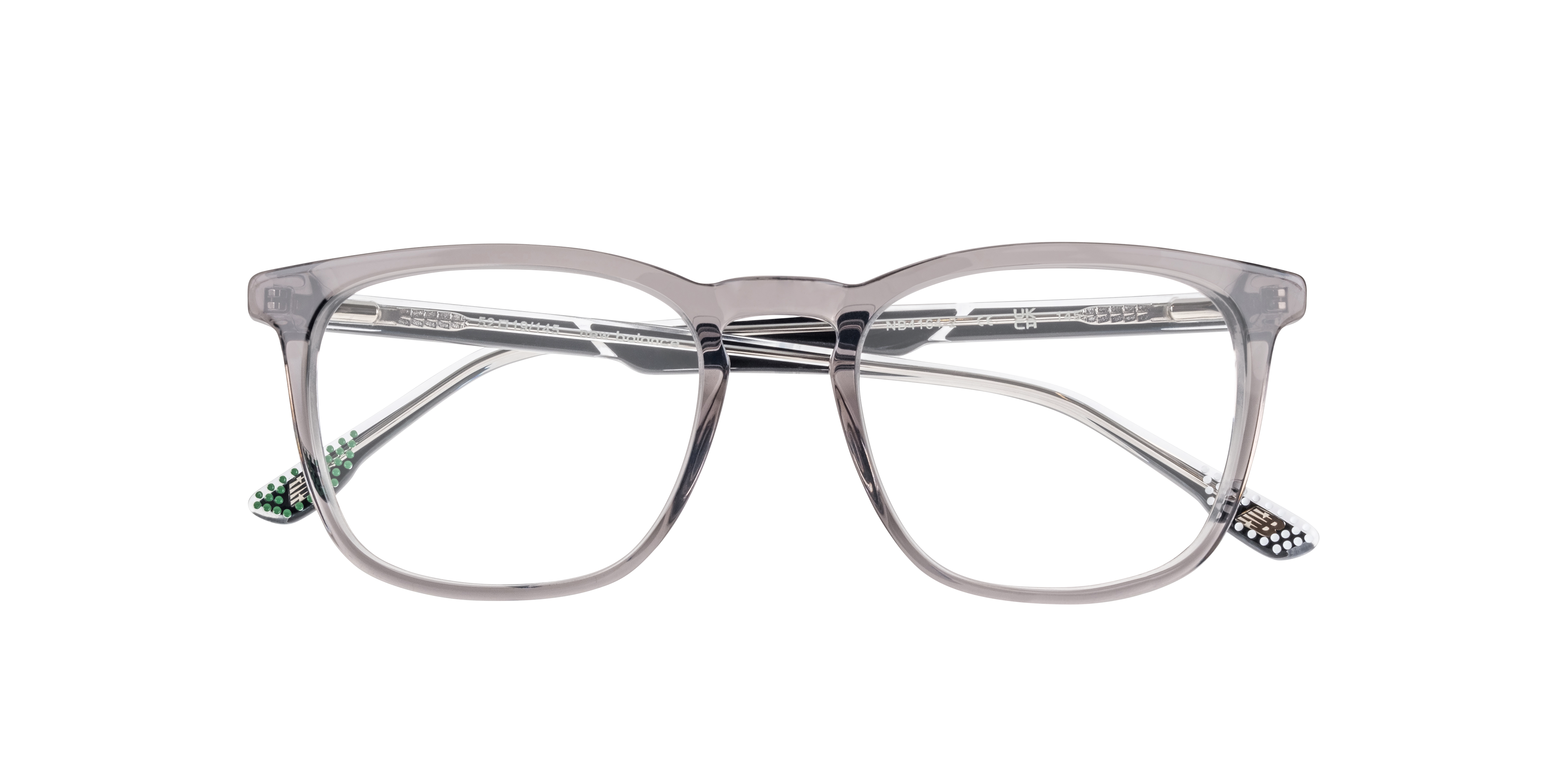 NB4164 Grey AcetateEyeglass Frames for Glasses Direct, Closed View