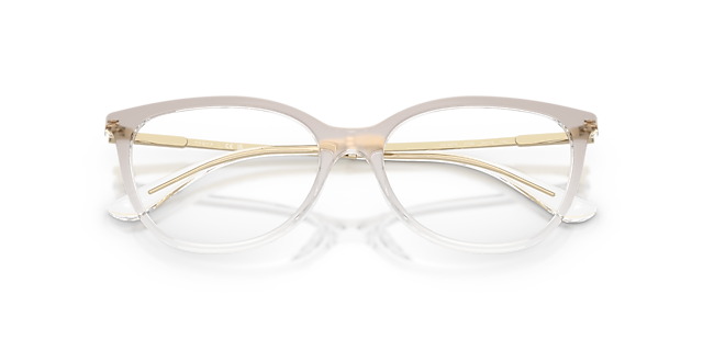 VO5673 Transparent Gradient Brown PlasticEyeglass Frames for Glasses Direct, Closed View