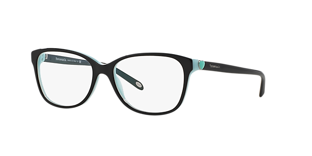 TF2097 Black On Tiffany Blue AcetateEyeglass Frames for Glasses Direct, Angle View