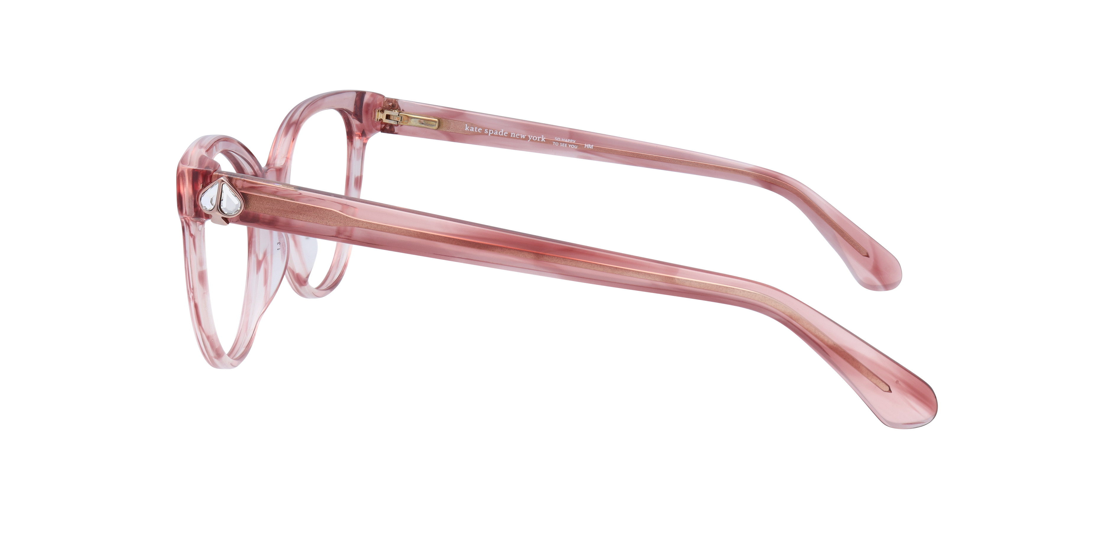 Xandra Pink AcetateEyeglass Frames for Glasses Direct, Side View