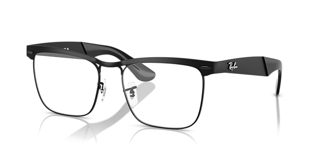 RB3875V Matte Black MetalEyeglass Frames for Glasses Direct, Angle View