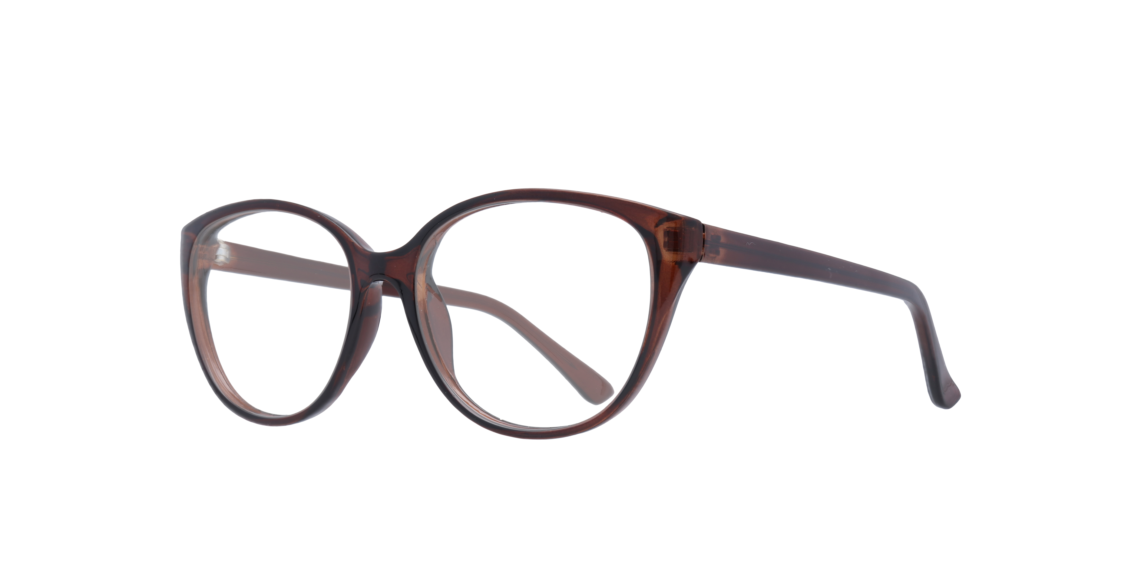 Dawn Brown PlasticEyeglass Frames for Glasses Direct, Angle View