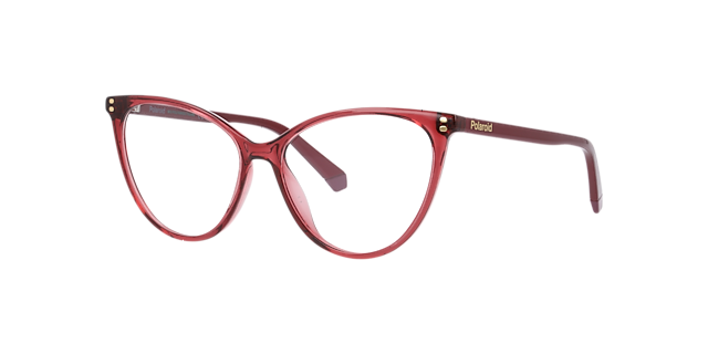 PLD D551 Burgundy PlasticEyeglass Frames for Glasses Direct, Angle View