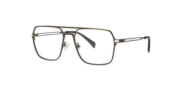 Mckinlay Khaki MetalEyeglass Frames for Glasses Direct, Angle View