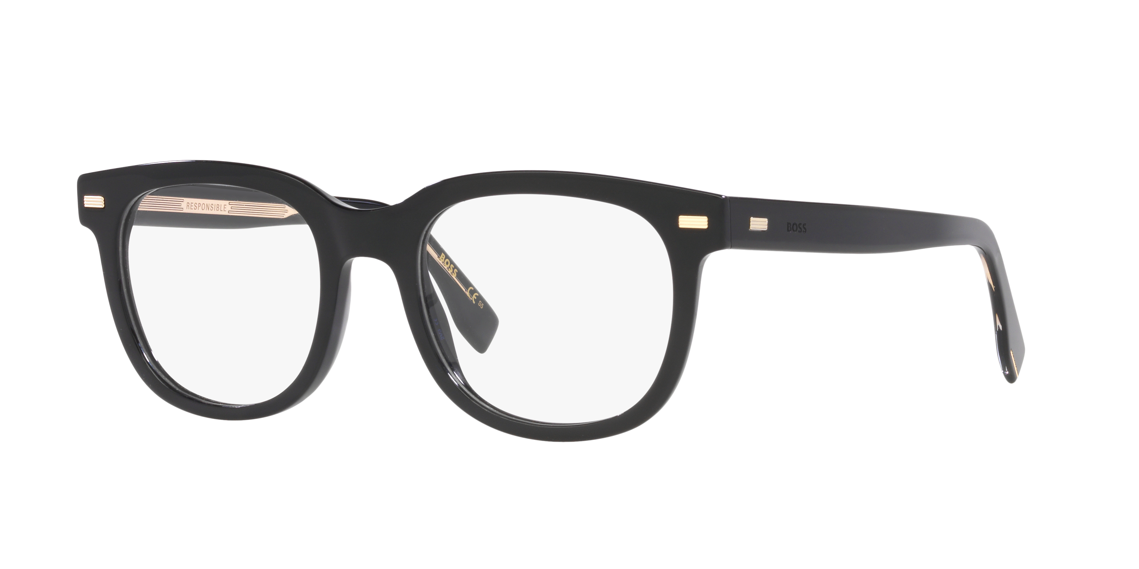 Glasses Direct ™ -BOSS 1444 & N - Rectangle Tortoise Frame Glasses