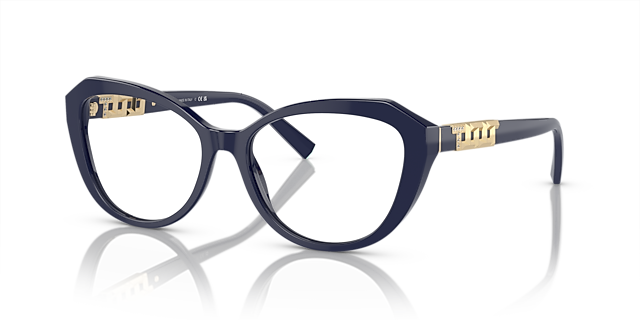 TF2241B Dark Blue AcetateEyeglass Frames for Glasses Direct, Angle View
