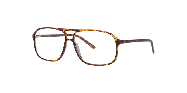 Matthew Havana Brown PlasticEyeglass Frames for Glasses Direct, Angle View