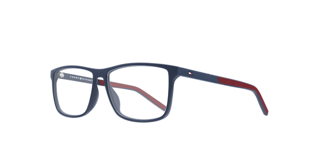 TH 1696 Blue Red PlasticEyeglass Frames for Glasses Direct, Angle View