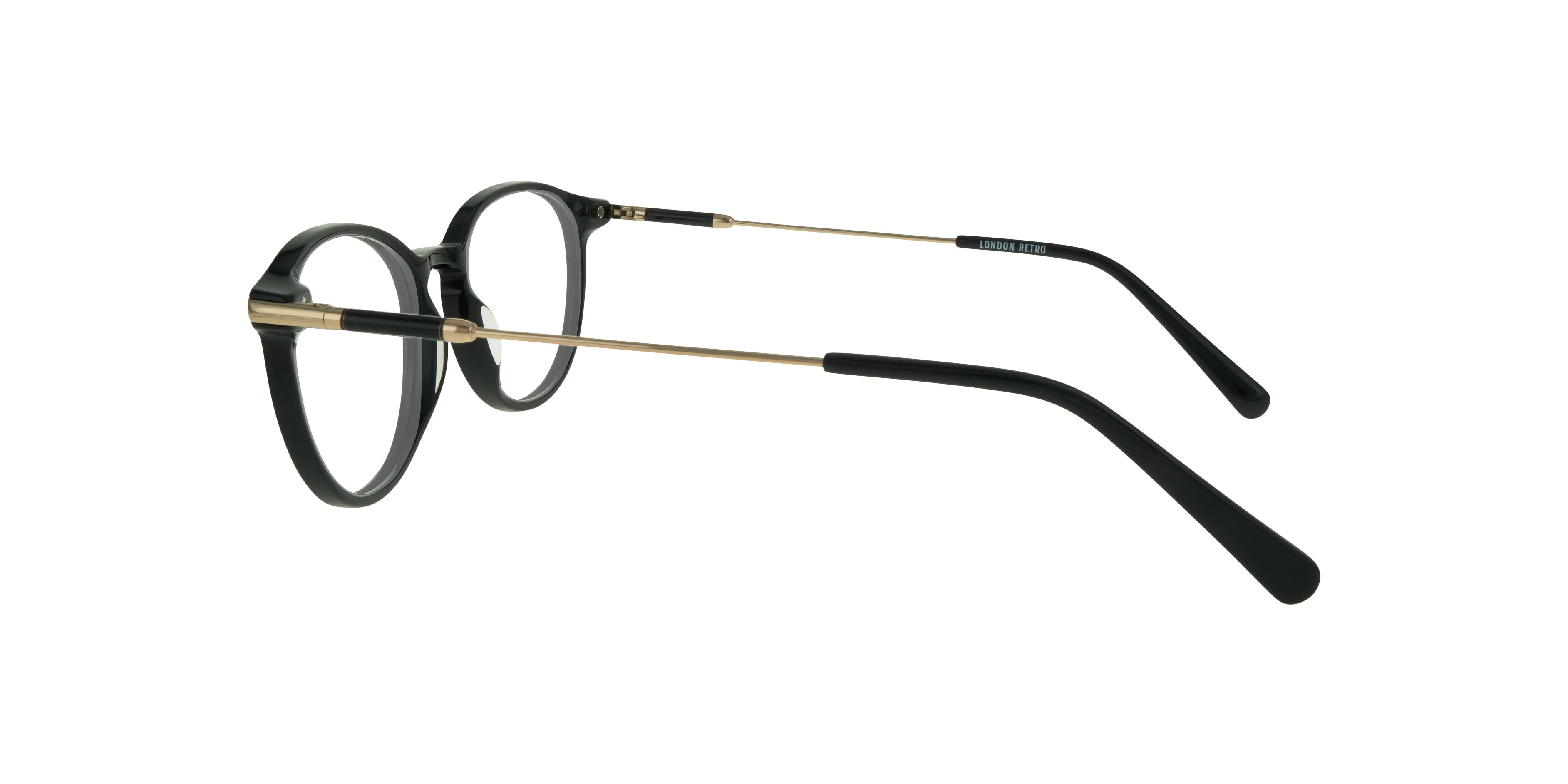 Kitty Black AcetateEyeglass Frames for Glasses Direct, Side View