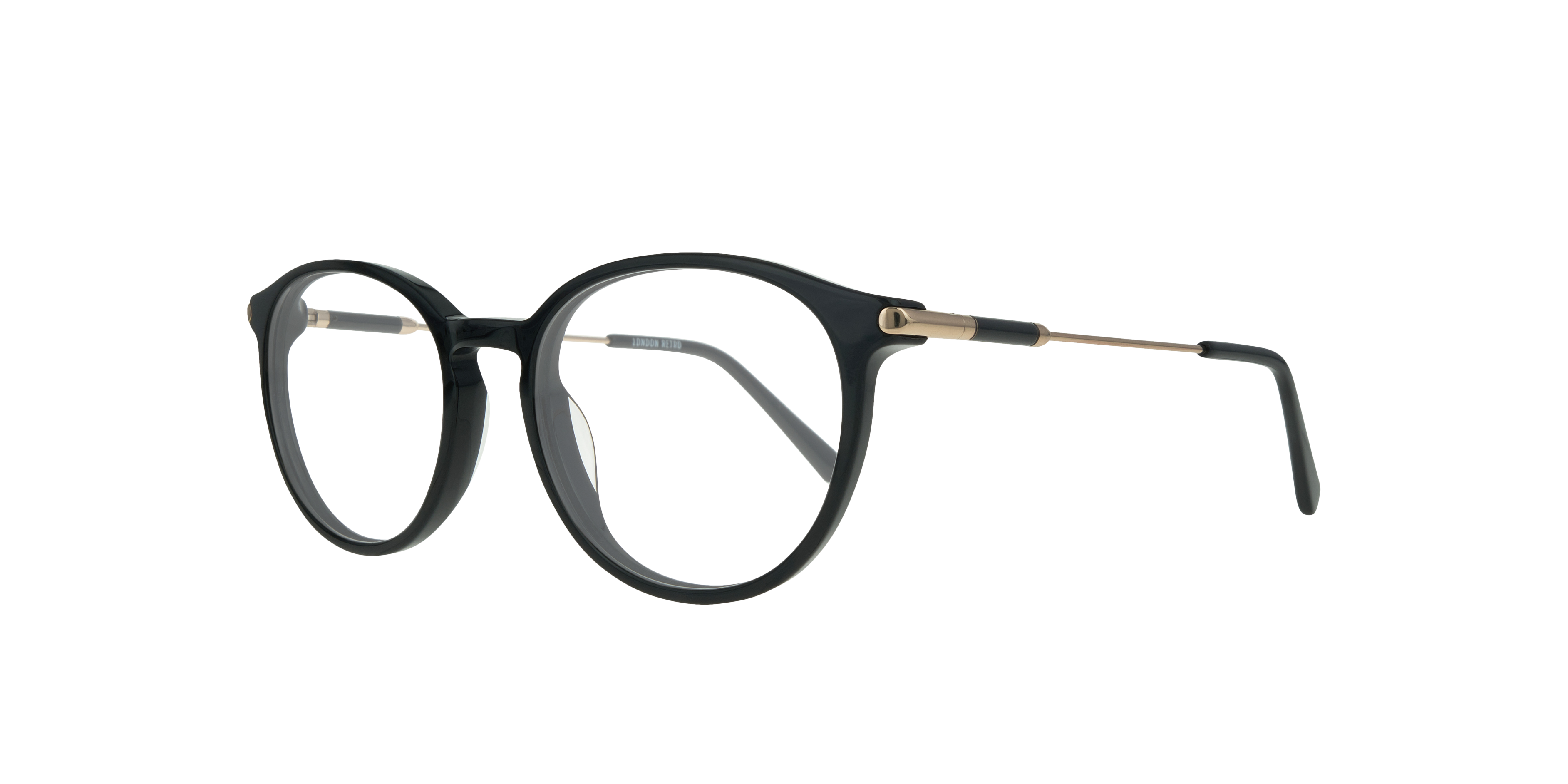 Kitty Black AcetateEyeglass Frames for Glasses Direct, Angle View