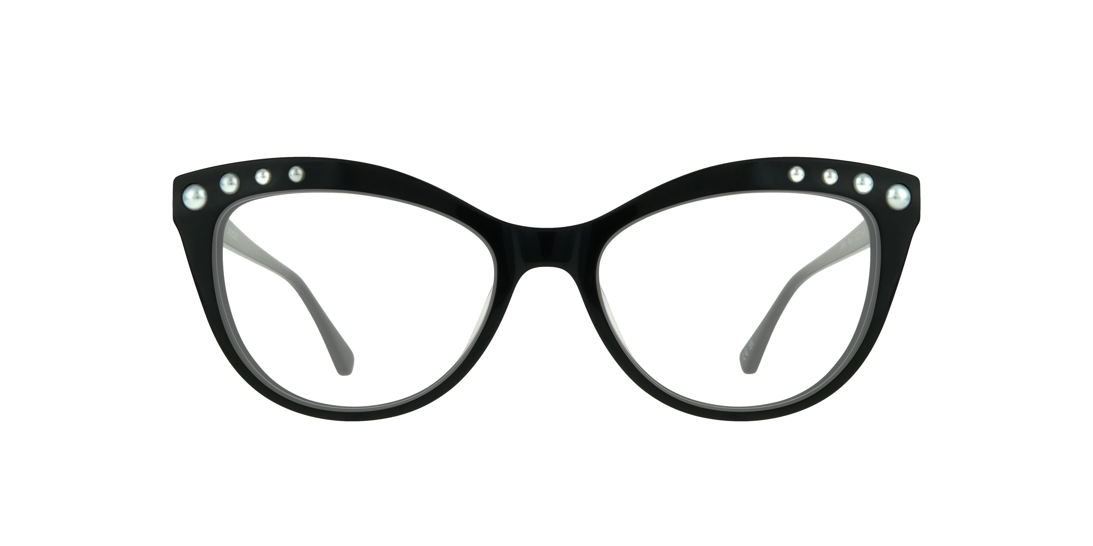 Khloe Black AcetateEyeglass Frames for Glasses Direct, Front View