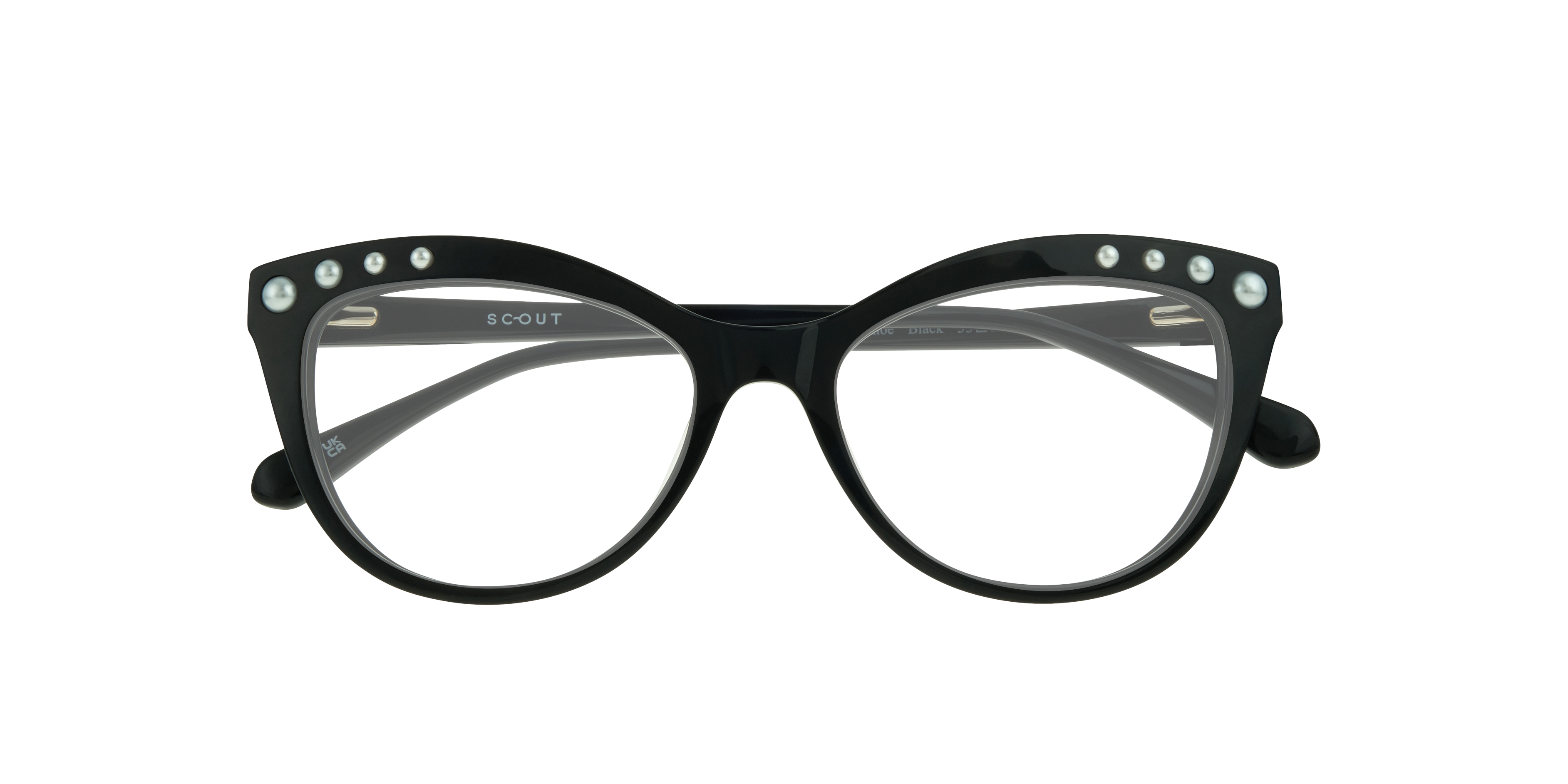 Khloe Black AcetateEyeglass Frames for Glasses Direct, Closed View