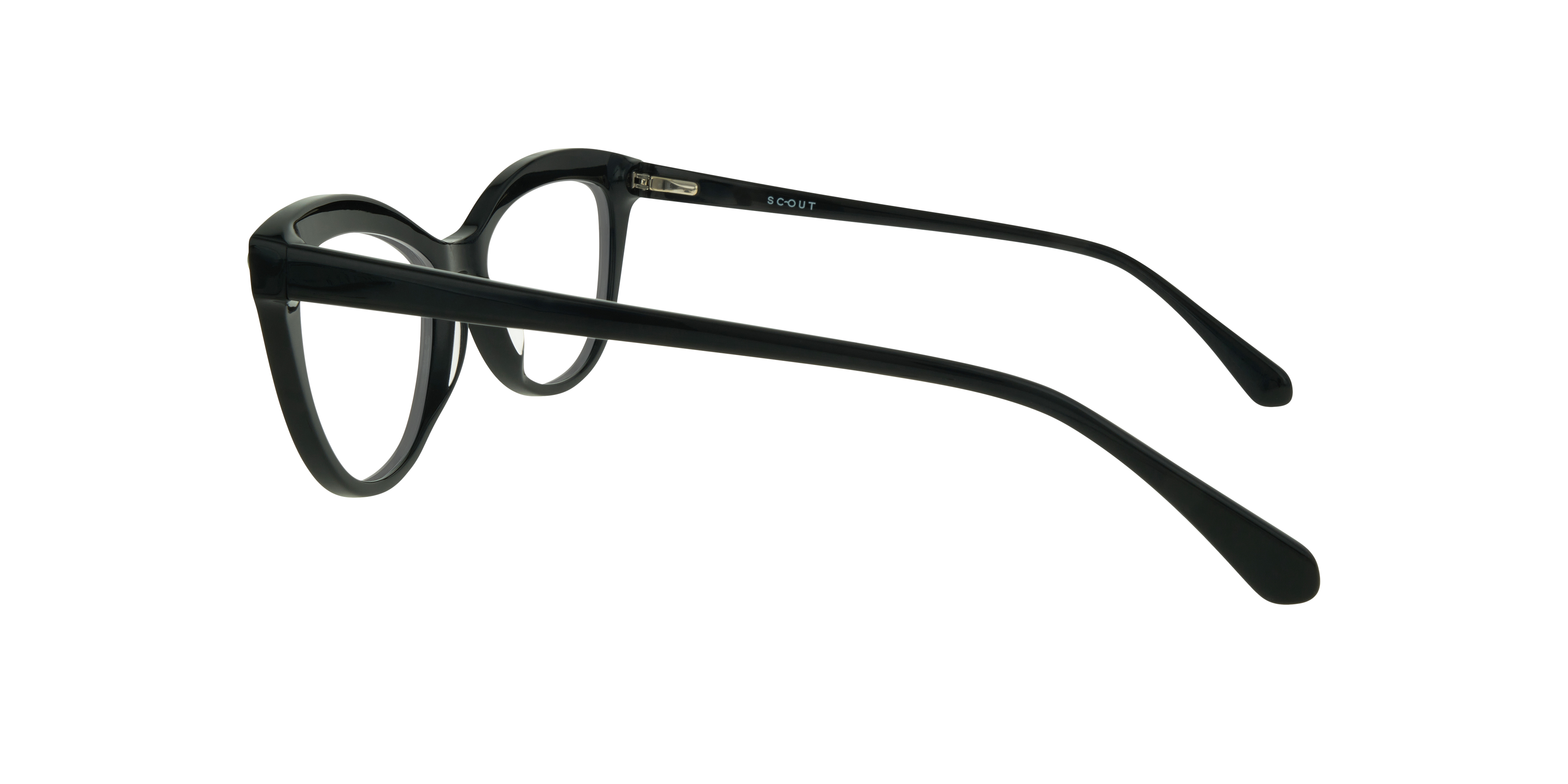 Khloe Black AcetateEyeglass Frames for Glasses Direct, Side View