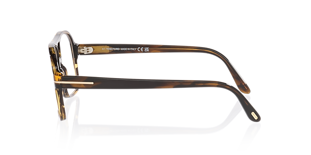 FT6058-B Tortoise Clear AcetateEyeglass Frames for Glasses Direct, Side View