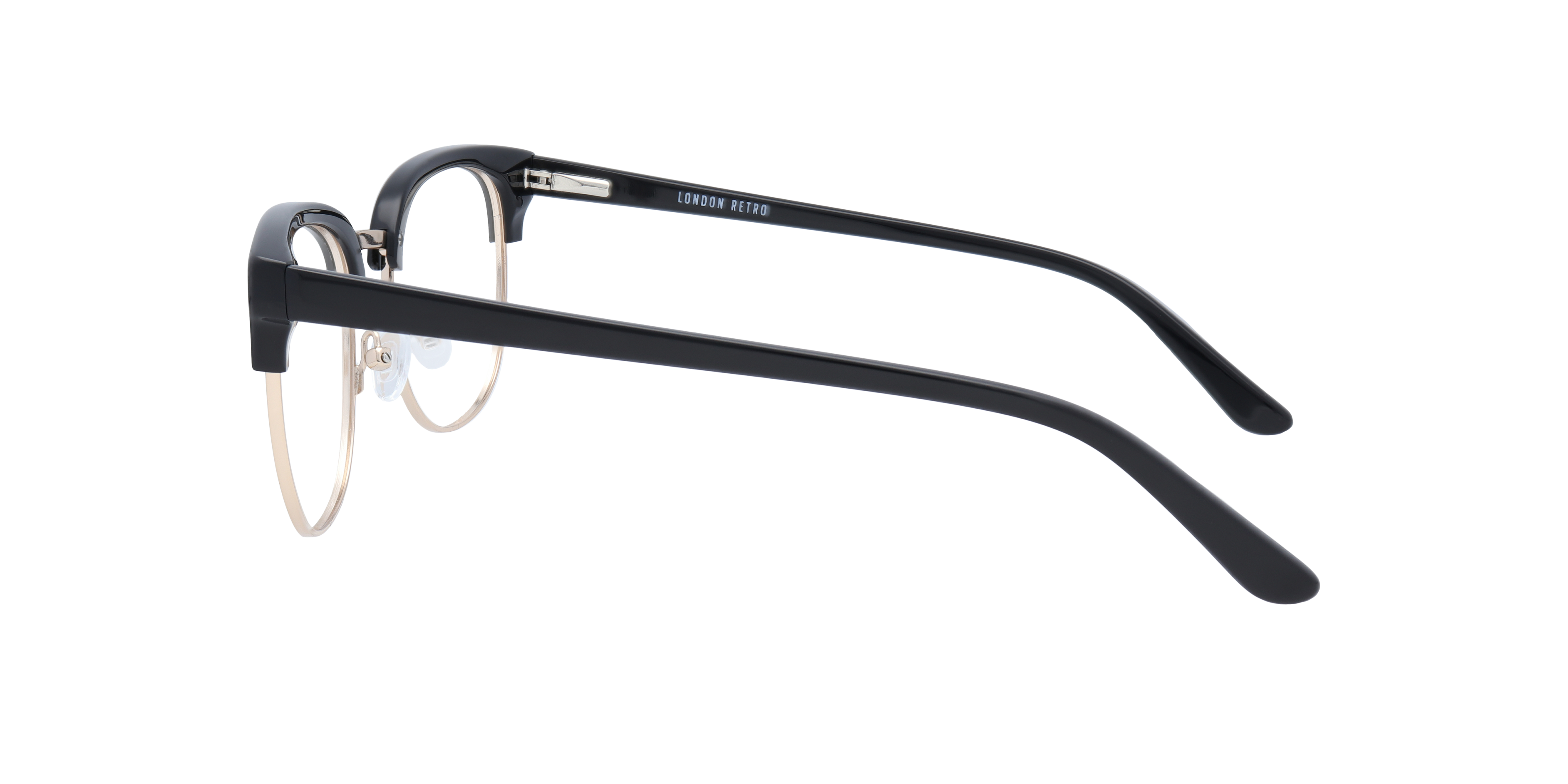 Reese Black MetalEyeglass Frames for Glasses Direct, Side View