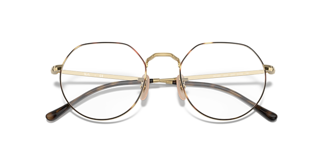 RB6465 Havana On Gold MetalEyeglass Frames for Glasses Direct, Closed View