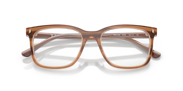 RB5446 Striped Brown AcetateEyeglass Frames for Glasses Direct, Closed View