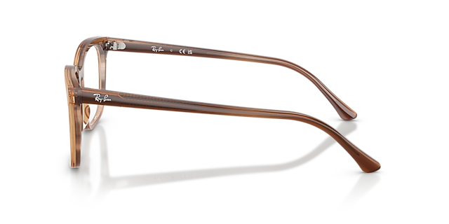 RB5446 Striped Brown AcetateEyeglass Frames for Glasses Direct, Side View